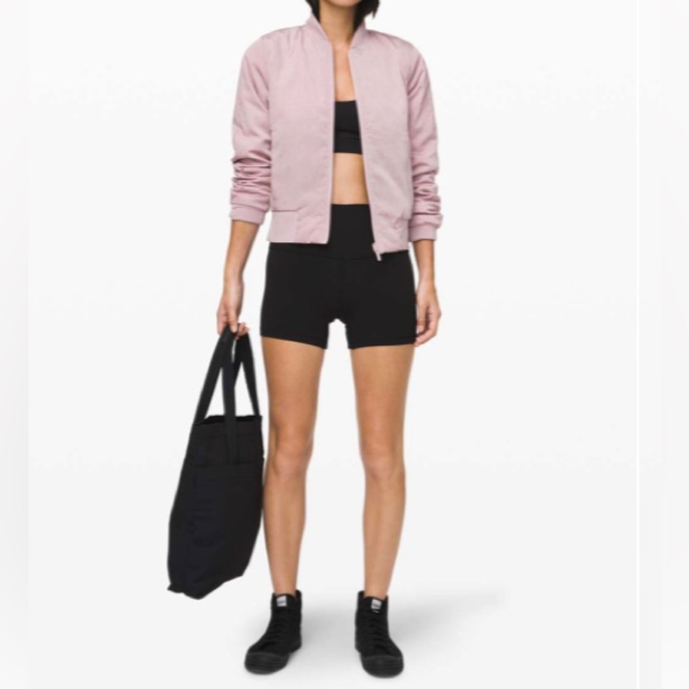 NWOT Lululemon Non Stop Smoky Blush Bomber Reversible Jacket Size 4